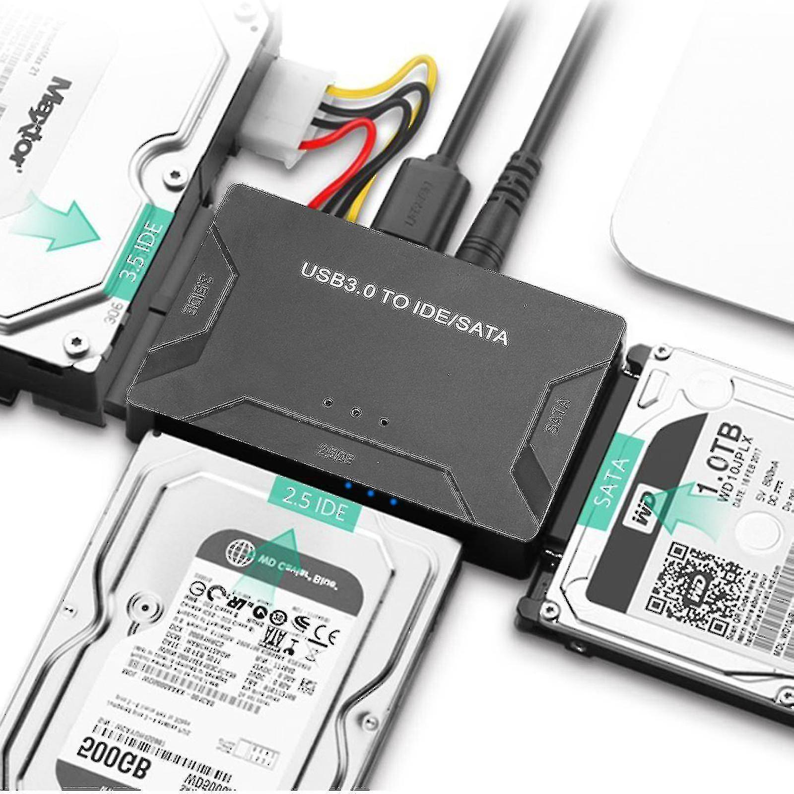 Externes Festplattenadapter-kit, Usb 3.0 Zu Ide Und Sata Konverter Für Universelle 2,5/3,5-zoll-festplatten