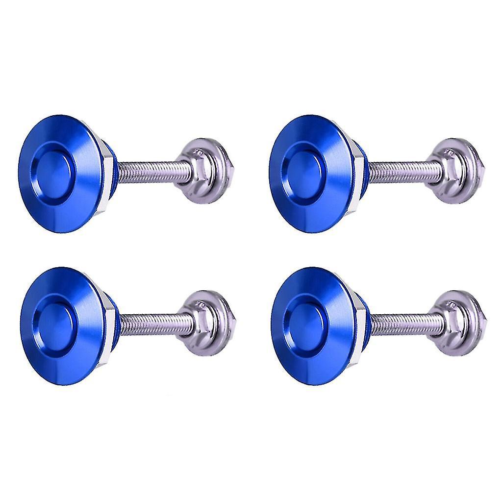 2 Paar Schnellverschluss-motorhaubenstifte Mit Druckknopf, Stoßstangenverriegelungssatz, Blau