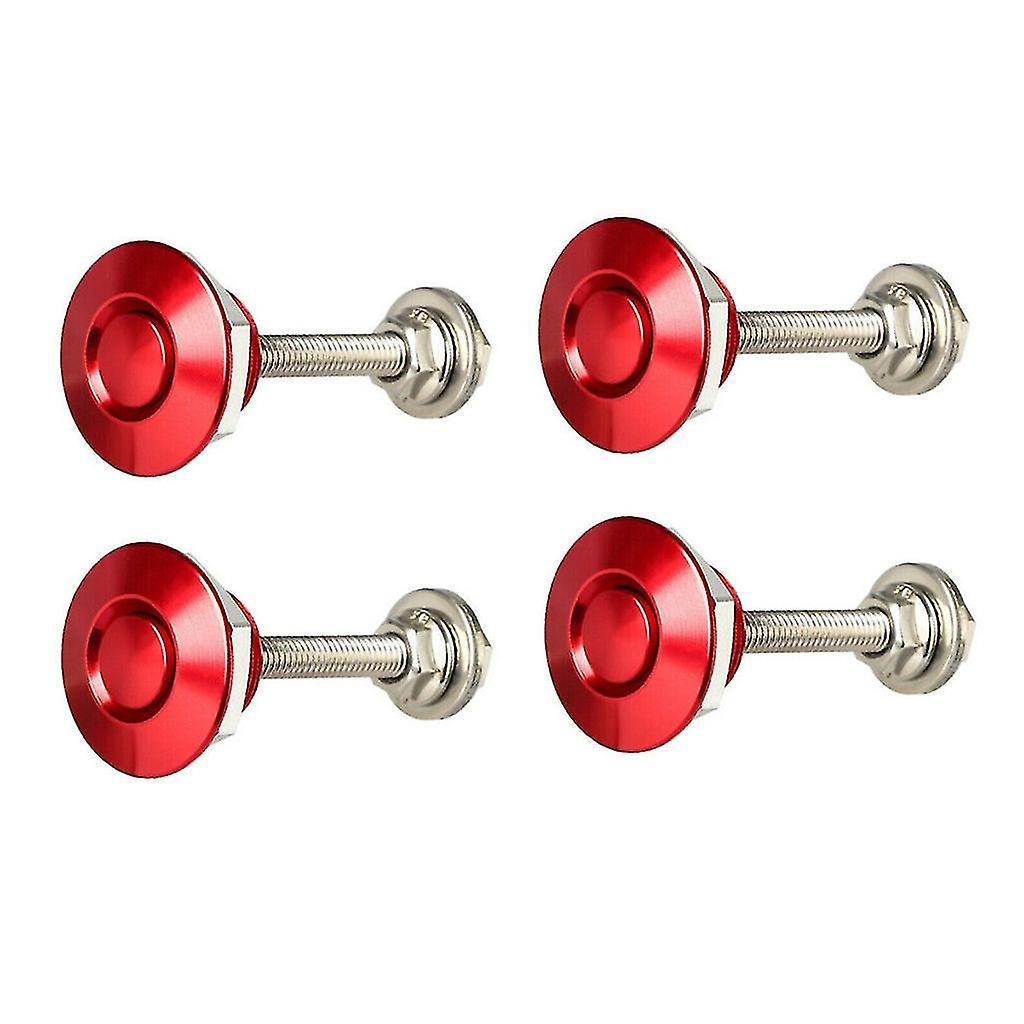 Paarweise Druckknopf-schnellverschluss-motorhaubenstifte, Rotes Stoßstangenverriegelungsset