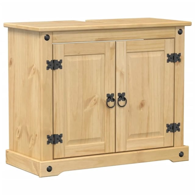 vidaXL Waschbeckenunterschrank Corona 73x33x60 cm Massivholz Kiefer 4002791