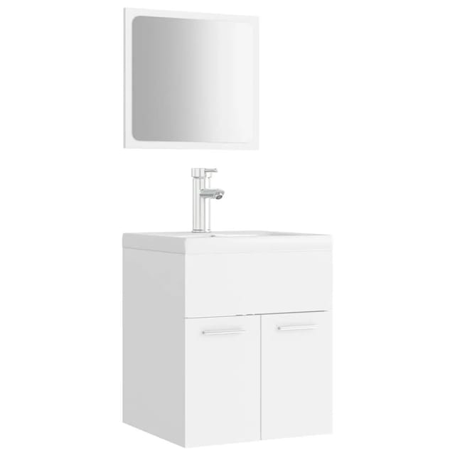 vidaXL Badmöbel-Set Weiß Holzwerkstoff 3071306