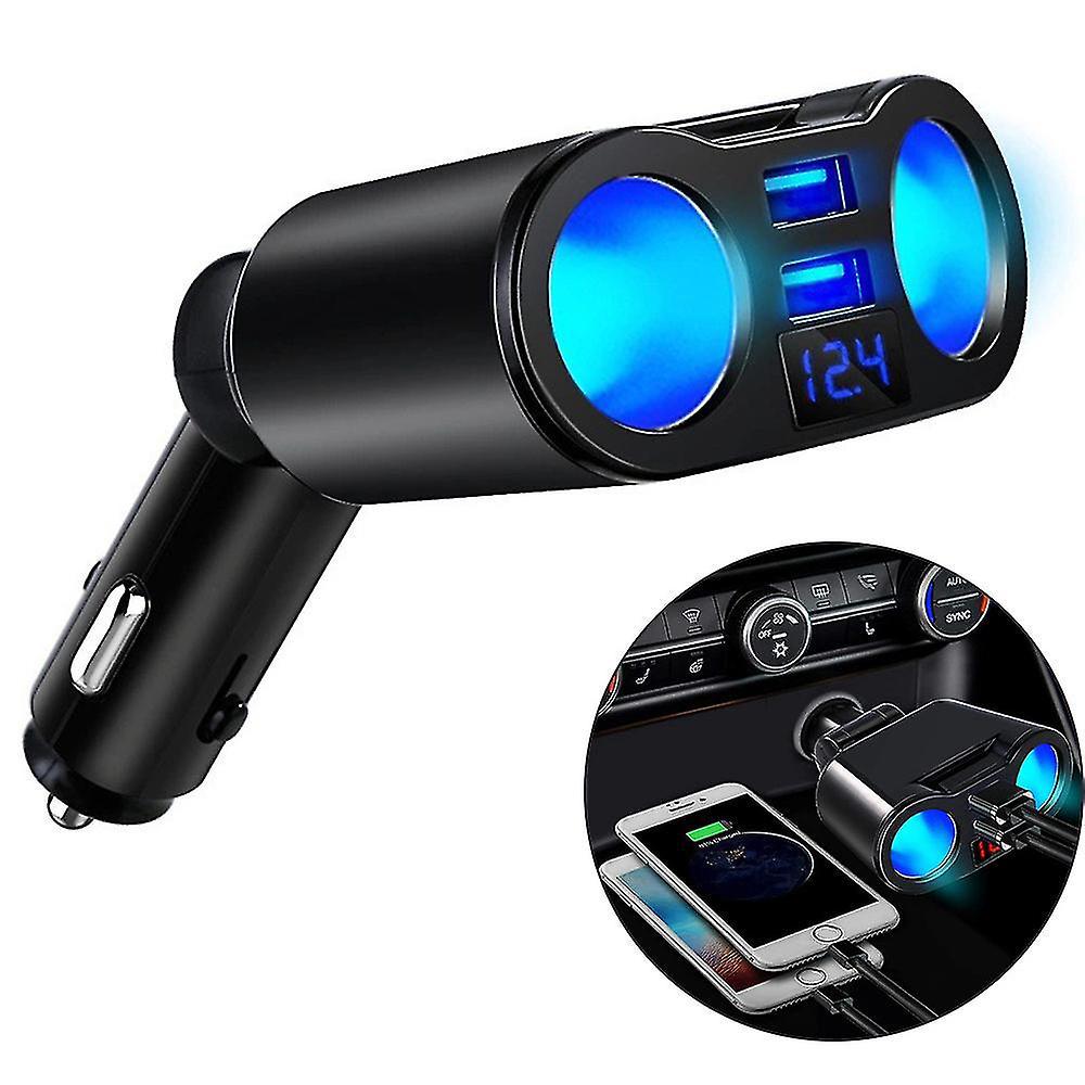 Universeller 12v-kfz-zigarettenanzünderadapter Mit 2 Dualen Usb-anschlüssen -