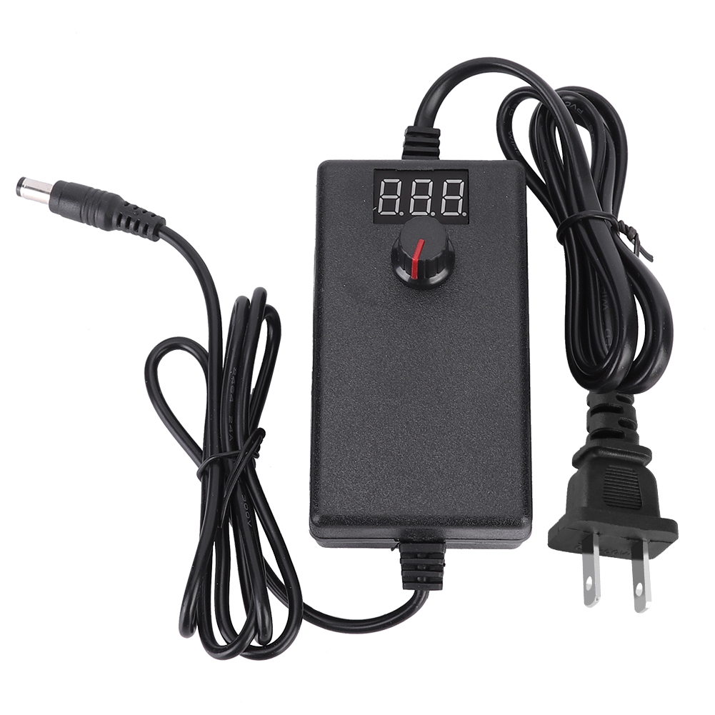 3-12v 2a Wasserpumpenmotor Mit Display, Einstellbarem Netzteil Und Drehzahlregler, 24w, Us-stecker