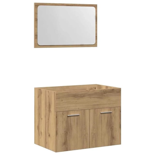 vidaXL 2-Tlg Badmöbel-Set Artisan-Eiche Holzwerkstoff 862040