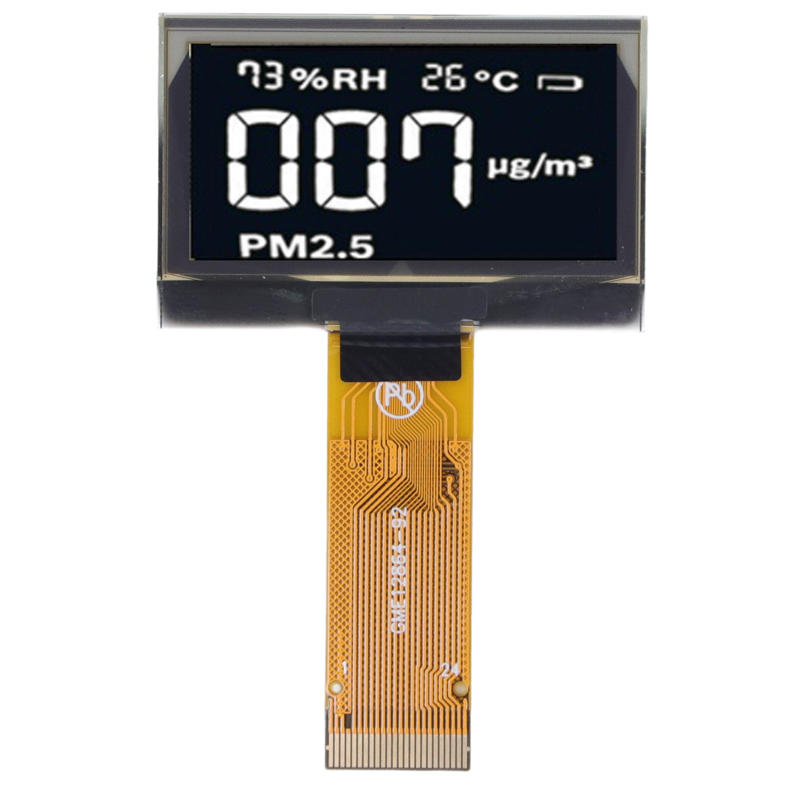 1,54-zoll-digital-lcd-displaymodul (128x64) Mit Ssd1309, 24-poligem Zubehörset Mrc128-1, Weiß