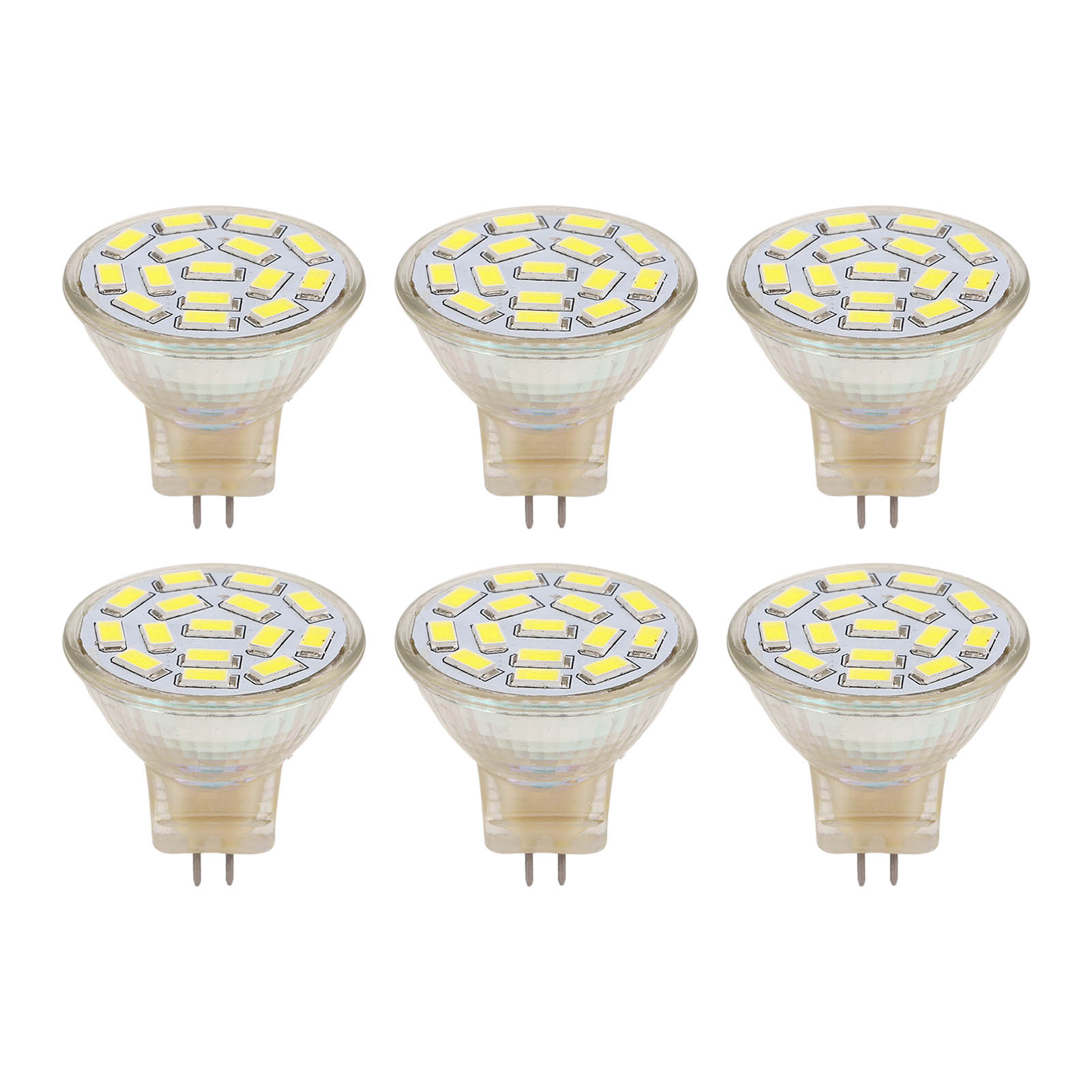 Mr11 Gu4 3w 12v 270lm Kaltweiß 6000k Led-lampen - 6er-pack - Energieeffiziente Beleuchtung Für Flutlichter Und Strahler