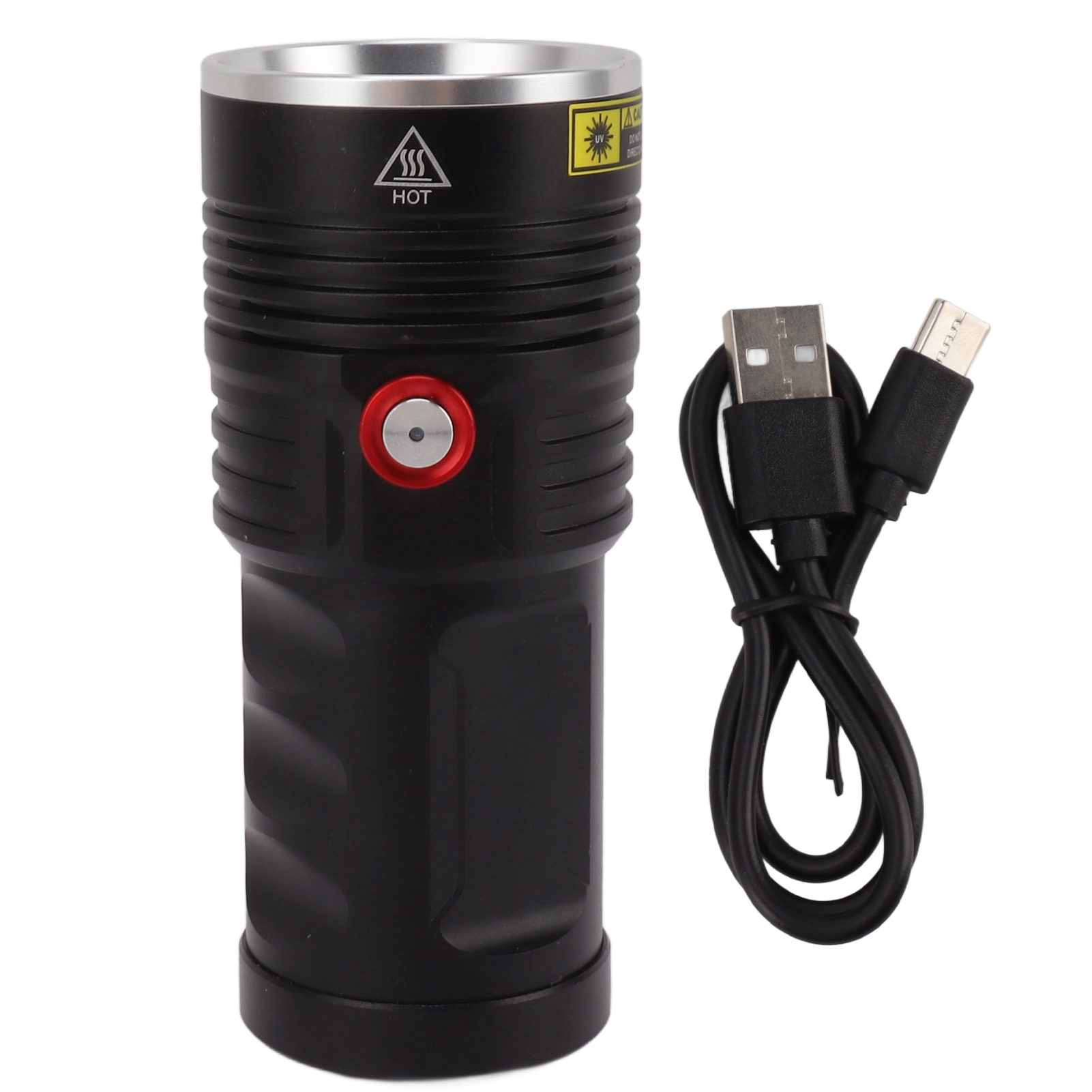 365-nm-uv-taschenlampe, Usb-c-aufladbar, Aluminiumlegierung, Ipx6 Wasserdicht Zur Erkennung Von Tier- Und Mineralurinflecken