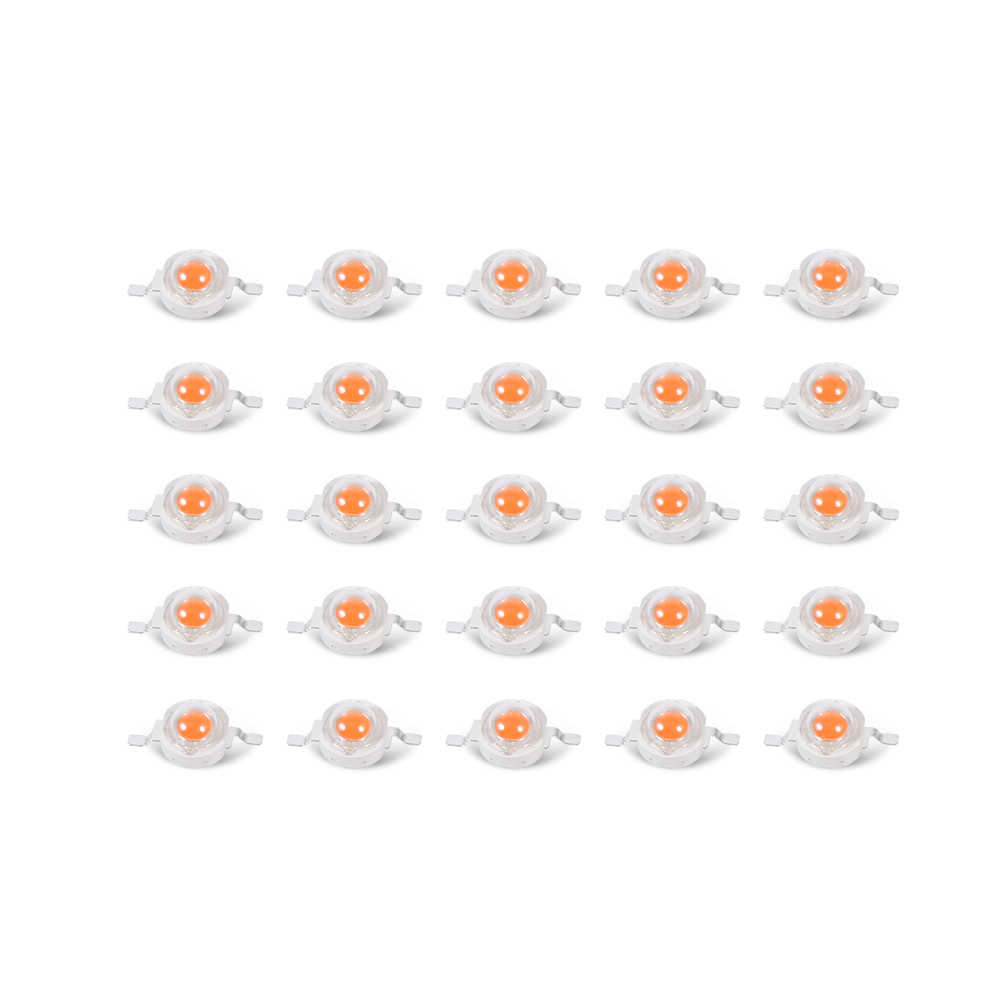25 Stück - 3w Vollspektrum 380-840nm Led-pflanzenlampen Für Zimmerpflanzen (pcb-frei)