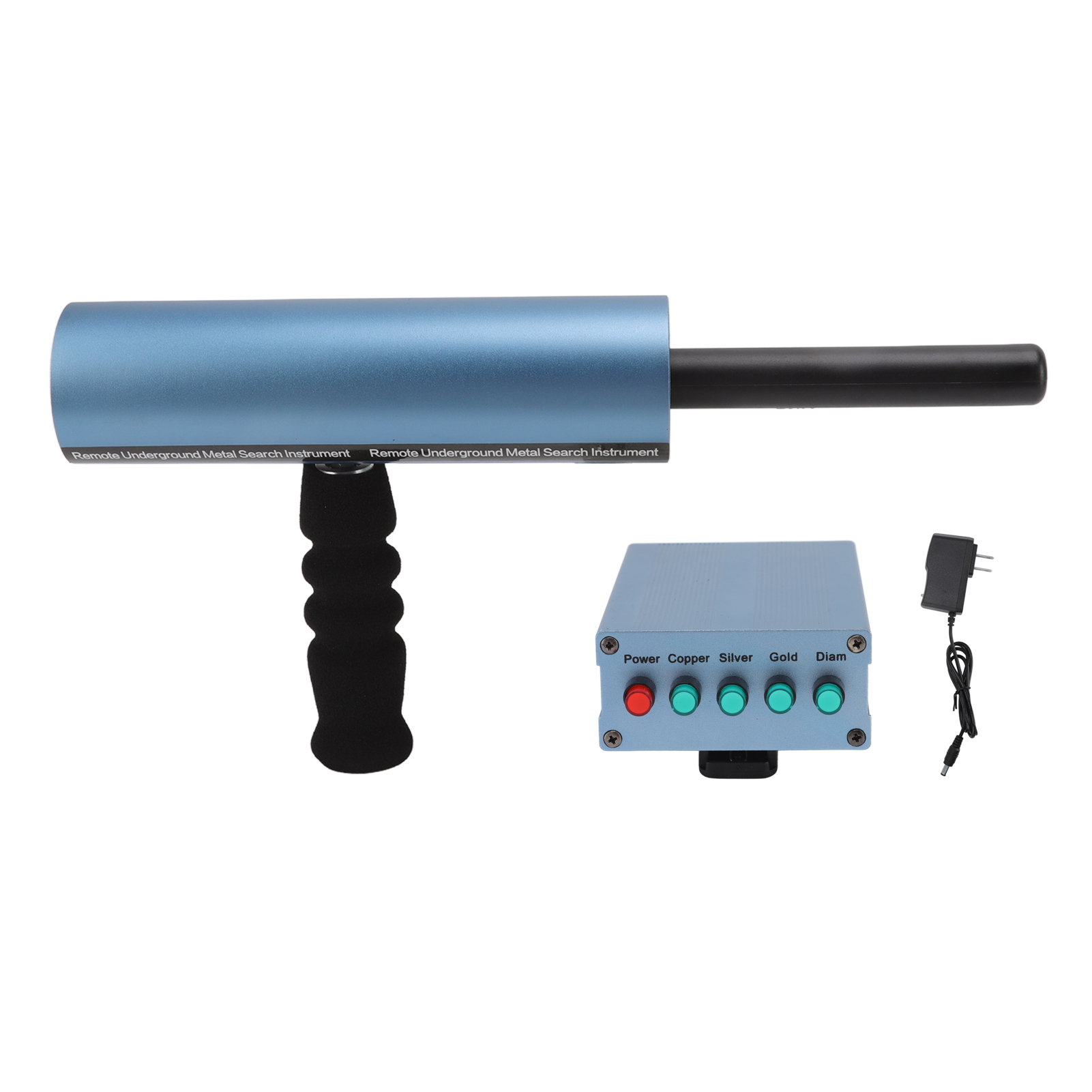 Aks 14m Profi-metalldetektor, 800m Hochpräzisionsscanner, 100–240v Netzteil Mit Us-stecker, Blaues Gerät