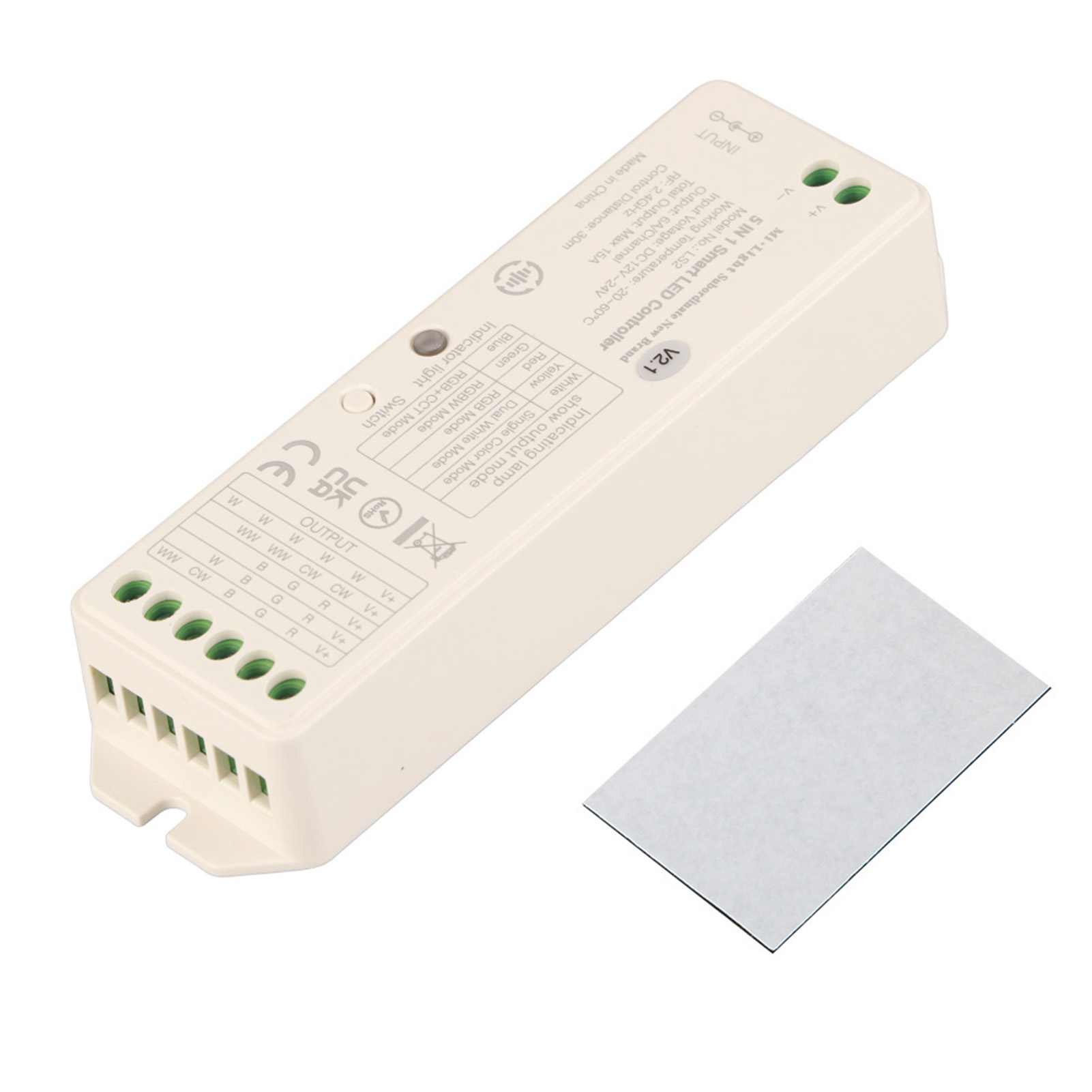 Milight 5-in-1 Led-controller Für Monochrome, Cct-, Rgb-, Rgbw- Und Rgb+cct-led-streifen