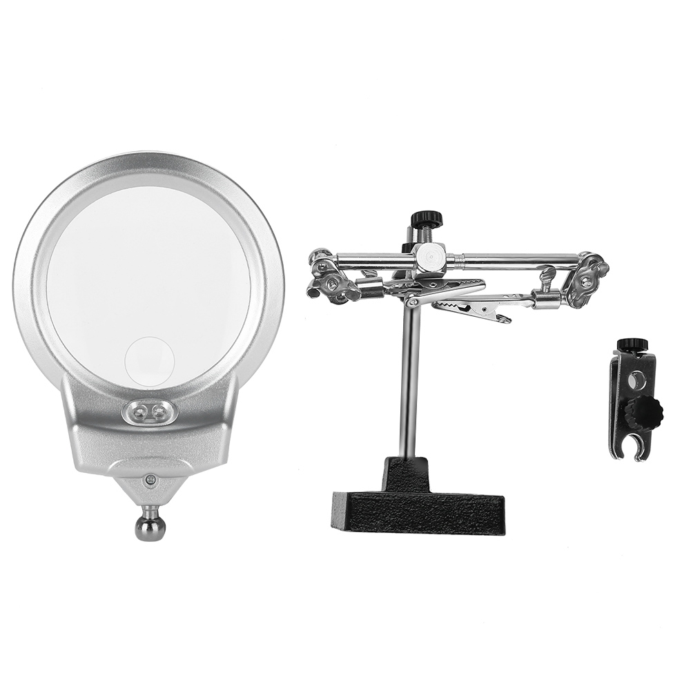 Antike 5-fache Magnetische Lupe Mit Led-licht Und Clip Für Antiken Schmuck