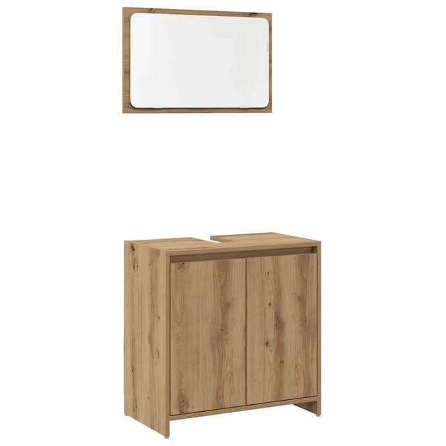 vidaXL 2-Tlg Badmöbel-Set Artisan-Eiche Holzwerkstoff 856068