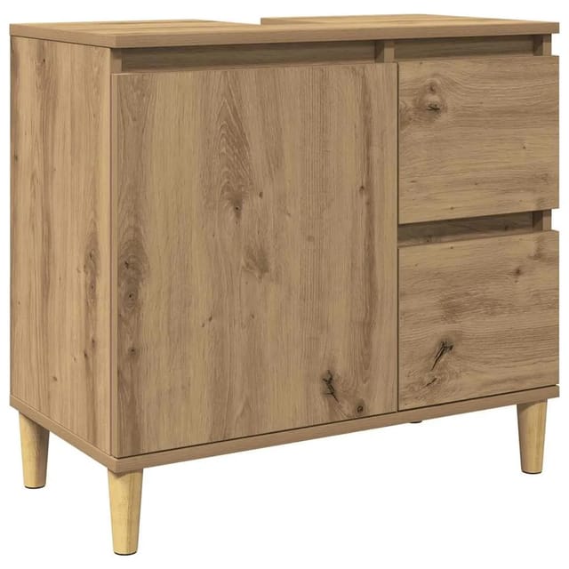 vidaXL Waschbeckenunterschrank Artisan-Eiche 65x33x60 cm Holzwerkstoff 857121