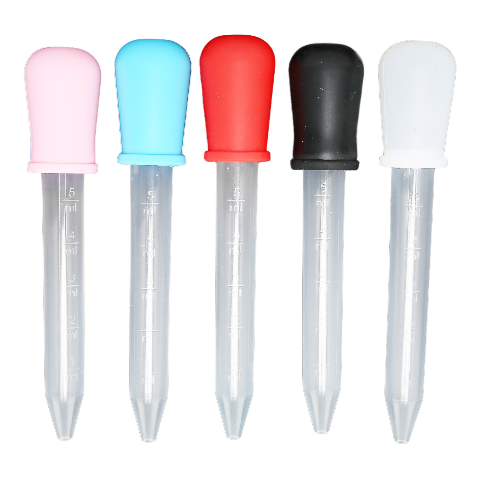 Transparente 5-ml-silikonpipetten Mit Messskala, Waschbar Und Wiederverwendbar