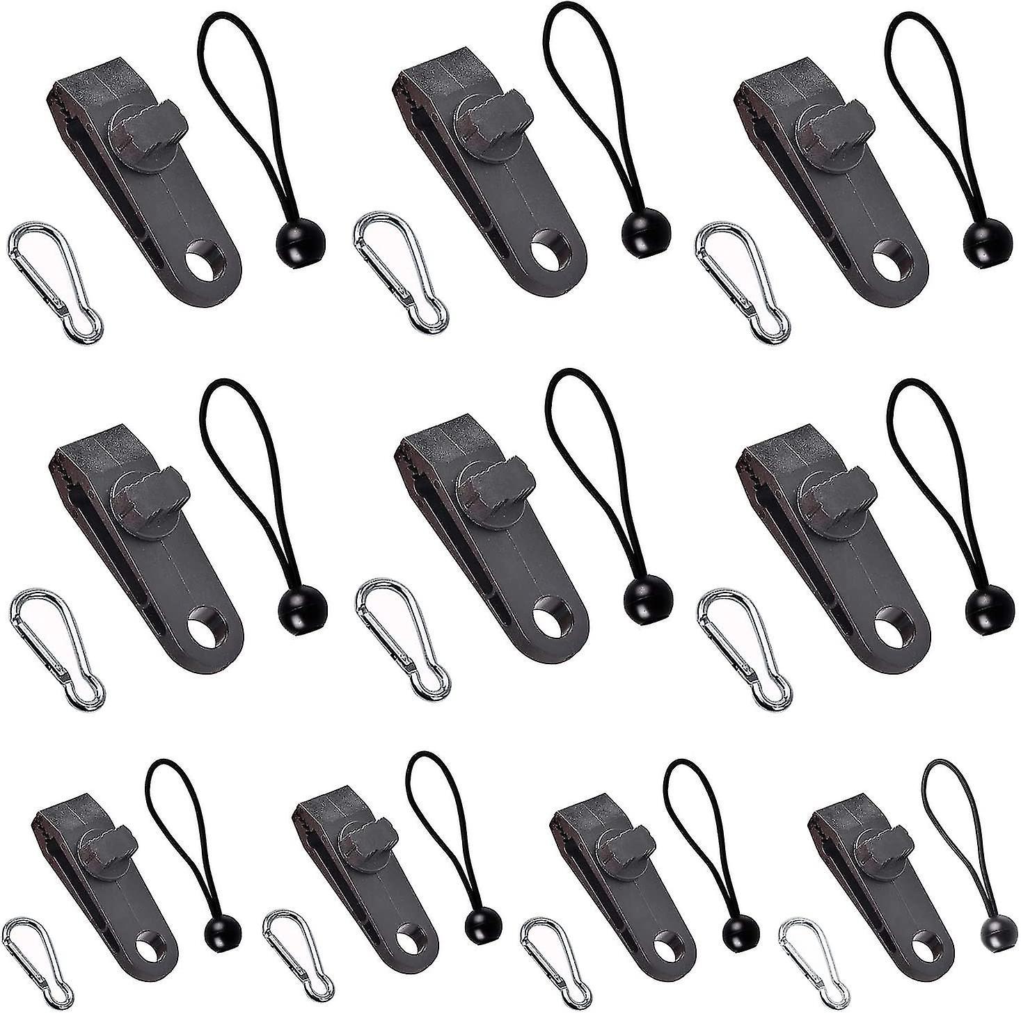 Planenclip, Zeltplanenclip, Karabiner, Gummiseil, Für Planen, Camping, Markisen, Autoabdeckungen -