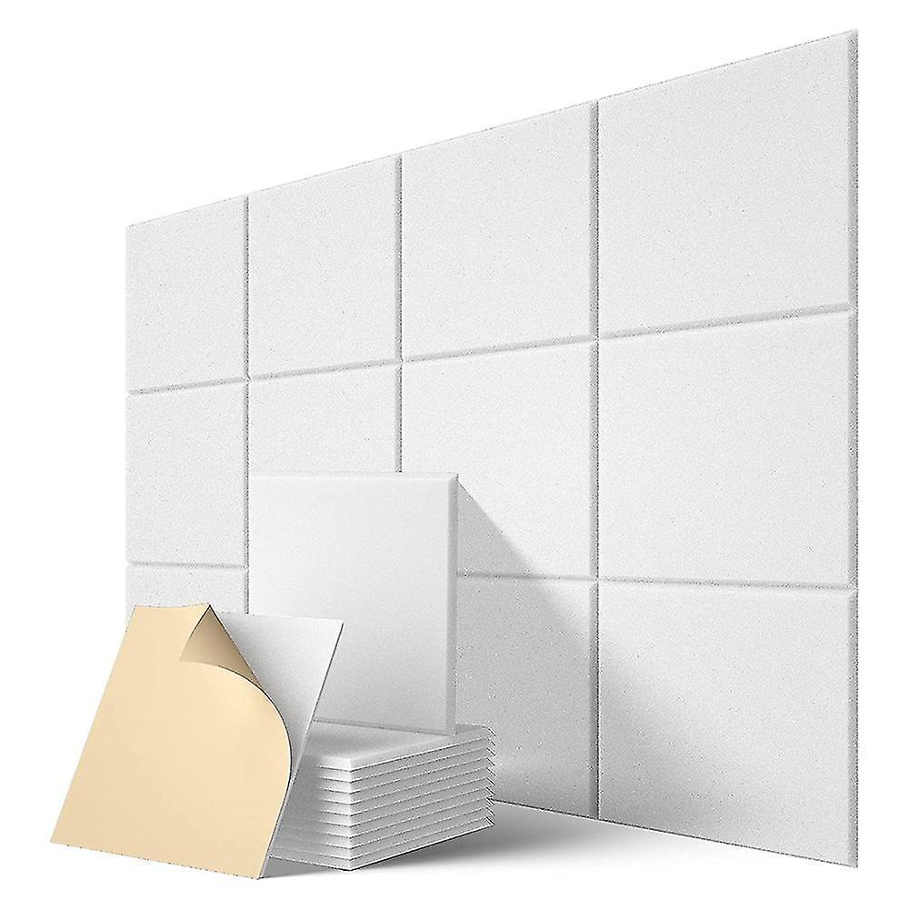 Selbstklebende Akustikpaneele, 12er-packung, 30,5 X 30,5 X 1 Cm, Schallabsorbierende Polsterung, Schallabsorbierendes Paneel.