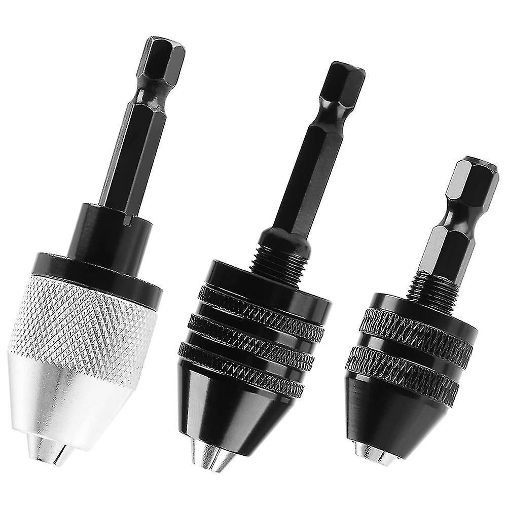 Set Mit 3 Schnellwechseladaptern Für 1/4-zoll-sechskant-schnellspannbohrfutter, Kompatibel Mit Schlagbohrmaschinen Und Elektrowerkzeugen.