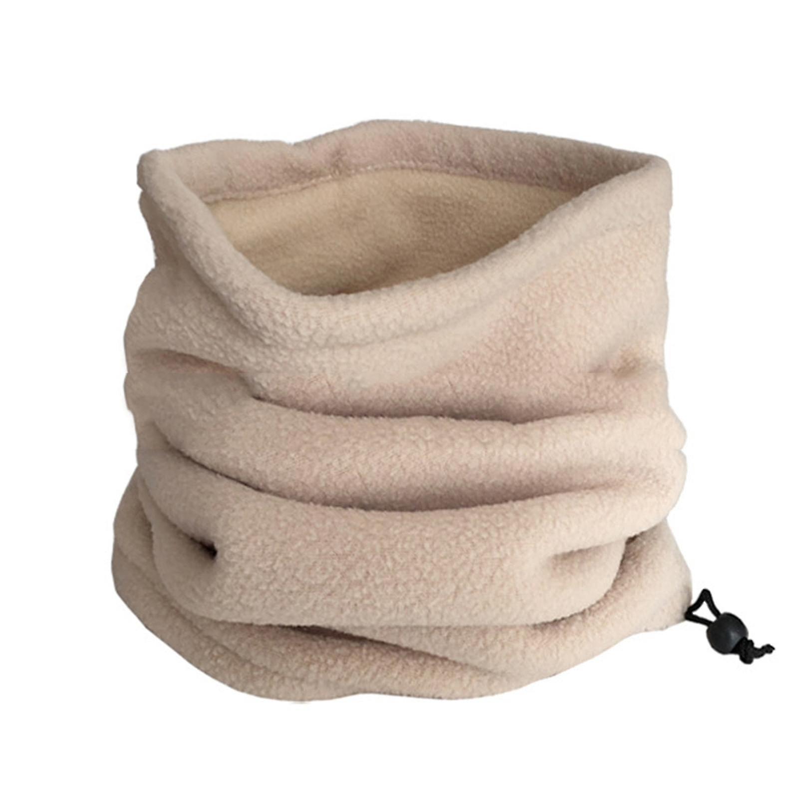 Unisex-winter-nackenwärmer Aus Weichem, Dickem Fleece, Einfarbig Beige