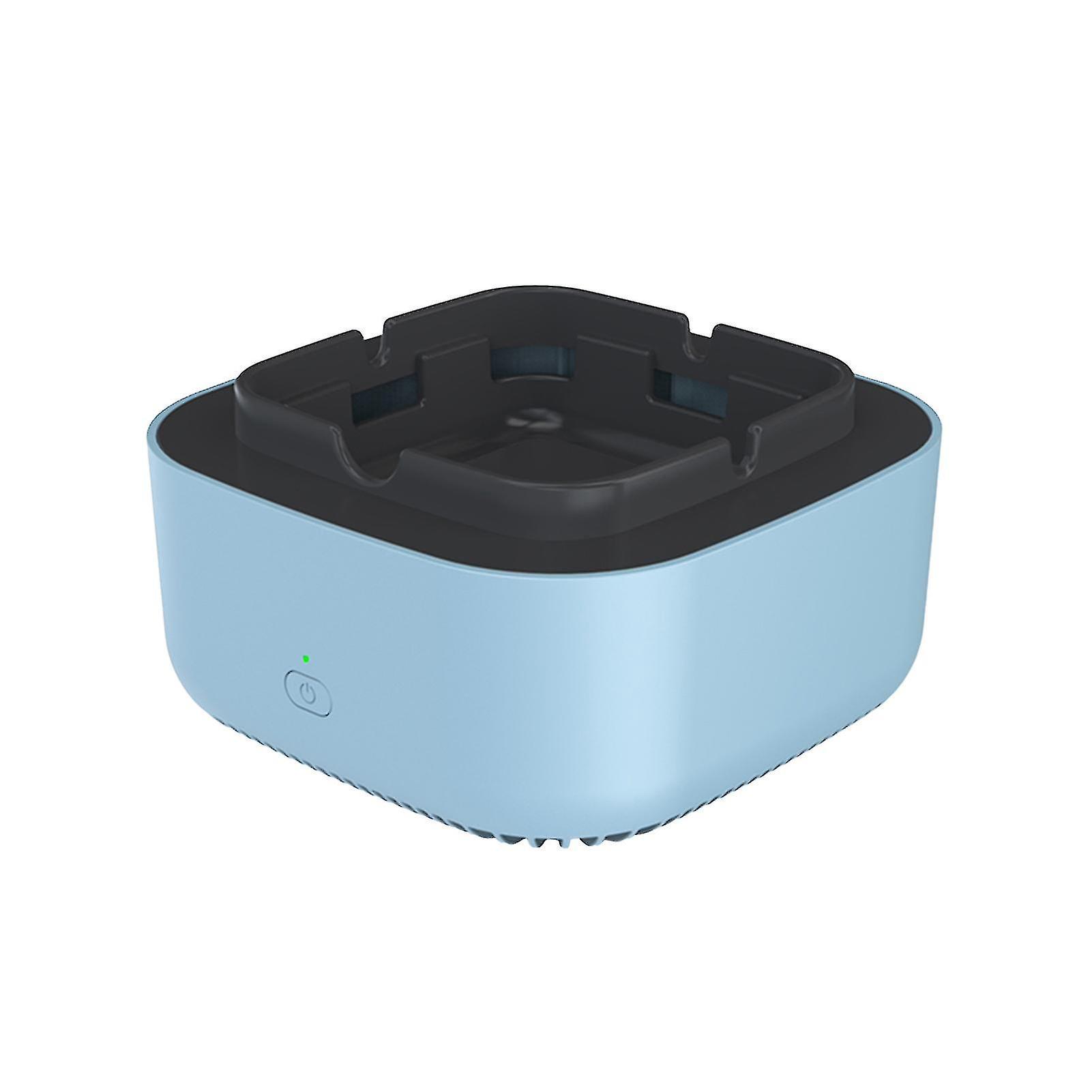 Rauchfreier Aschenbecher Mit Direktabsaugung, 360°-absaugung, Automatische Abschaltung, 600 Mah Akku, Luftreiniger Für Zuhause (blau).