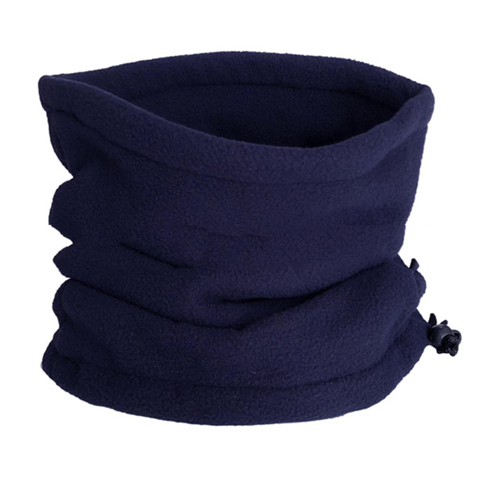 Unisex-winter-nackenwärmer Aus Weichem Und Dickem Fleece, Marineblau, Einfarbig.
