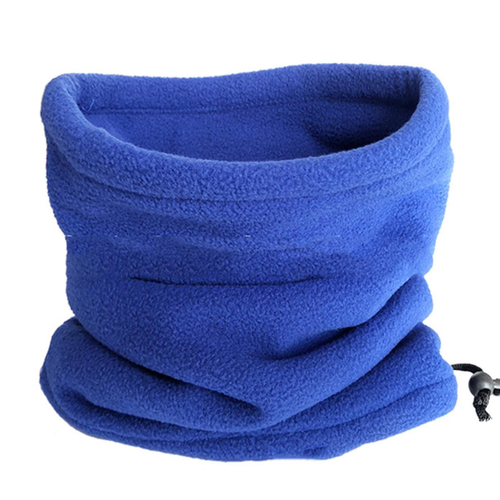 Unisex-winter-nackenwärmer Aus Weichem, Dickem Fleece, Einfarbig Blau