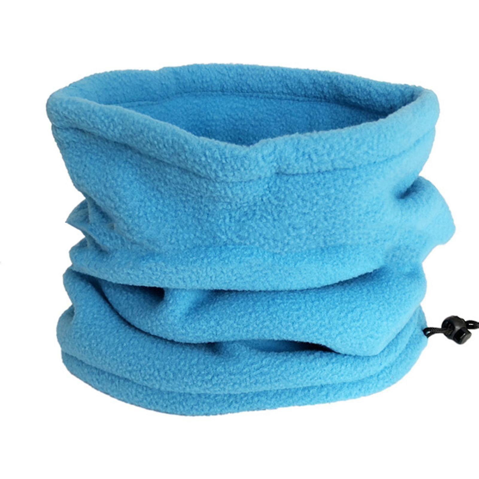 Unisex-winter-nackenwärmer Aus Weichem Und Dickem Fleece, Hellblau, Einfarbig.