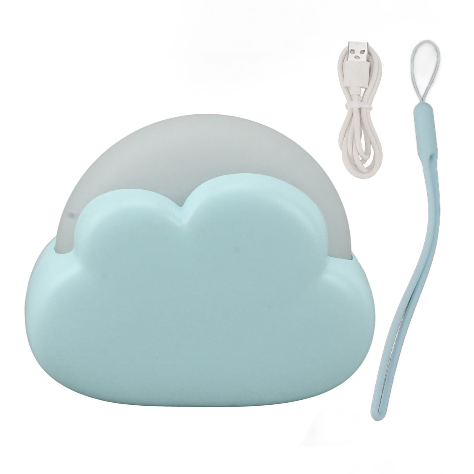 Niedliches Nachtlicht Für Kinder, Wiederaufladbare Usb-bettlampe Mit 2 Einstellbaren Farben, Tischdekoration Für Babyzimmer Oder Studentenwohnheim, Blau.