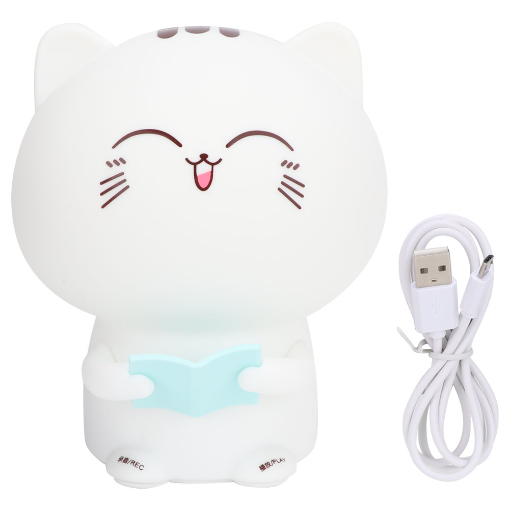 Niedliches Led-nachtlicht In Katzenform, Usb, Mehrfarbig, Fürs Schlafzimmer (blau)