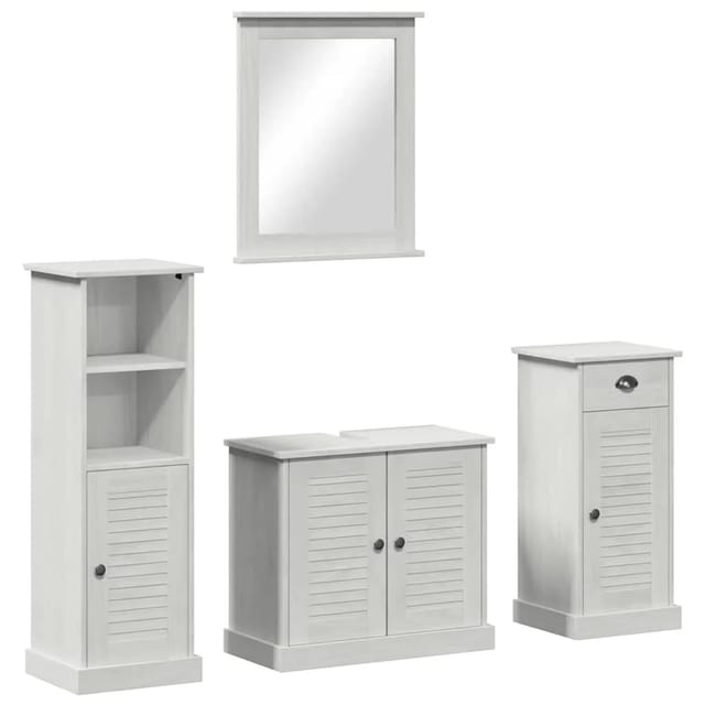 vidaXL Badezimmermöbel-Set mit Schubladen 3-Tlg Braun 37 x 34 x 110 cm 3328546