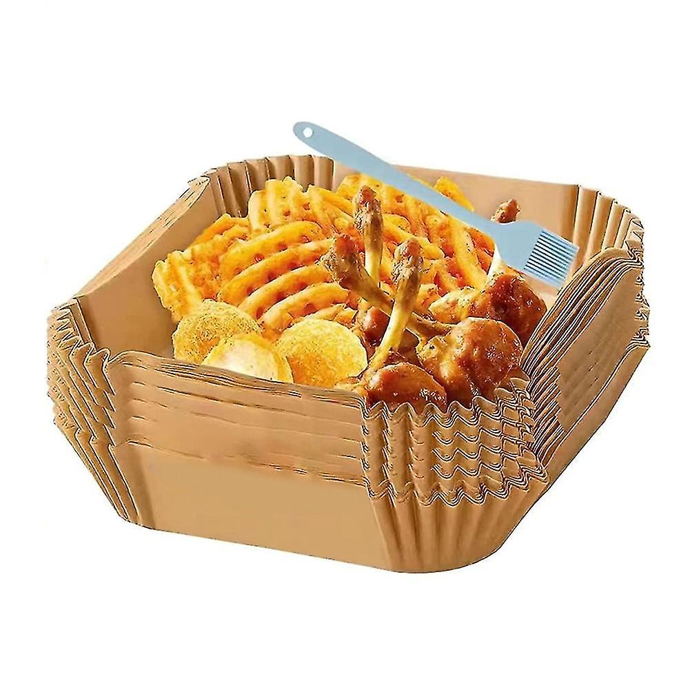 Backpapier Für Heißluftfritteusen (20 Cm), Packung Mit 100 Blatt, Einweg-antihaftpapier