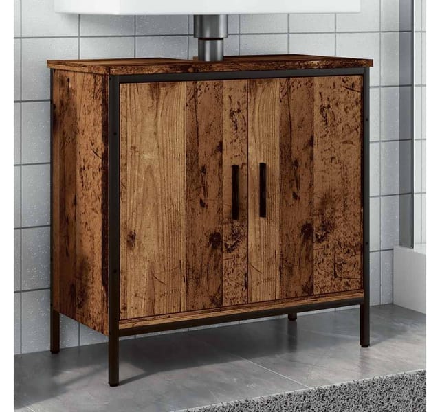 vidaXL Waschbeckenunterschrank Altholz-Optik 60x30x60 cm Holzwerkstoff 857698