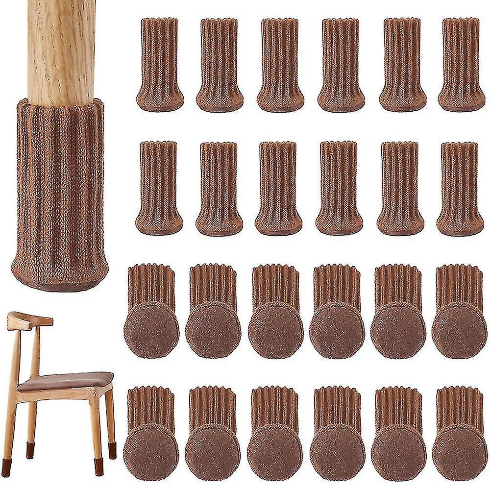 Packung Mit 24 Elastischen, Rutschfesten Hochstuhlsocken, Braun