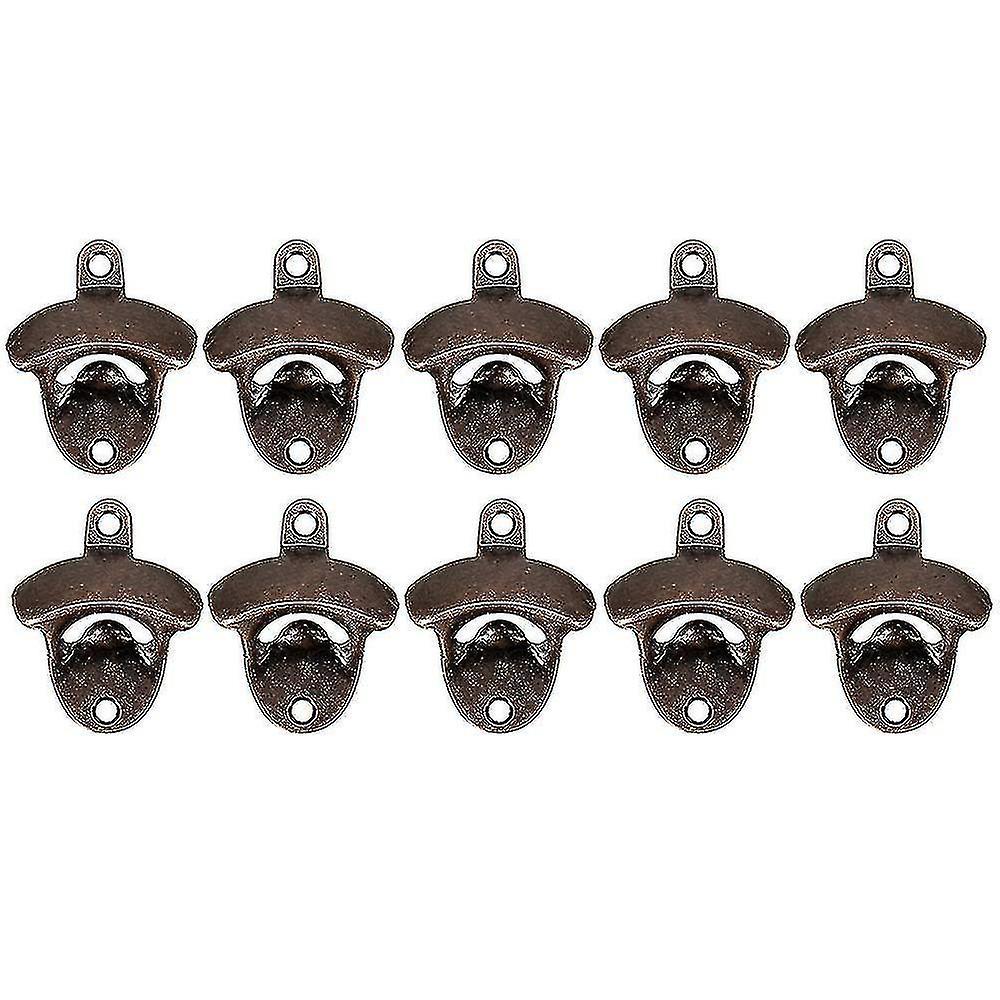 Set Mit 10 Rustikalen Flaschenöffnern Im Vintage-stil Zur Wandmontage