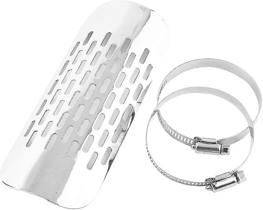 Universeller Hitzeschutz Für Motorradauspuffrohre (silber), 1 Stück