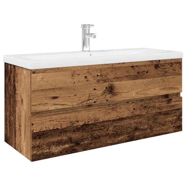 vidaXL Waschbeckenunterschrank mit Einbaubecken und Wasserhahn 3328937