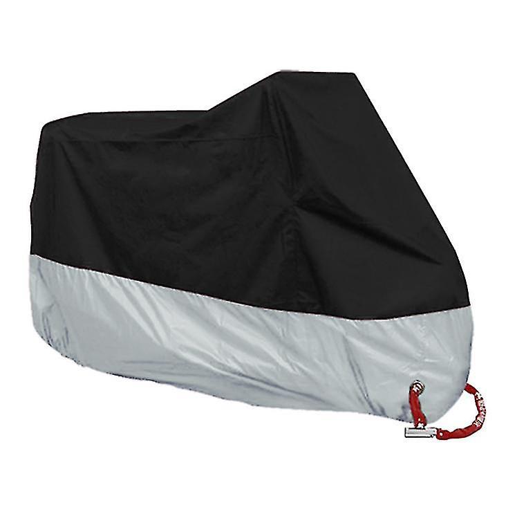 Wasserdichte Und Regenfeste Motorradabdeckung, Ganzjahresschutz – 230 X 95 X 125 Cm – Schwarz Und Silber