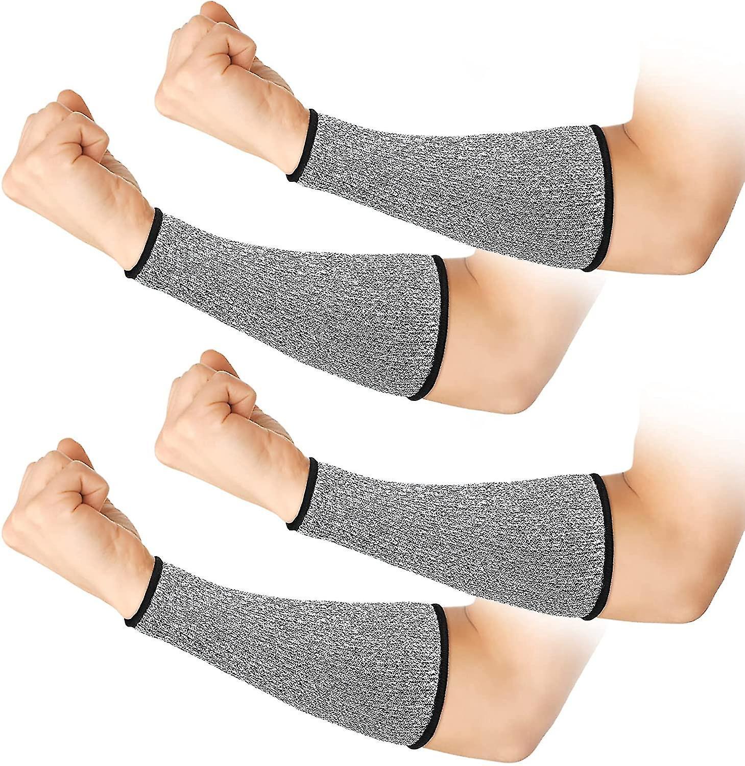 2er-pack Schnittfeste Armstulpen, Schutzstufe 5, Für Damen Und Herren – Grau