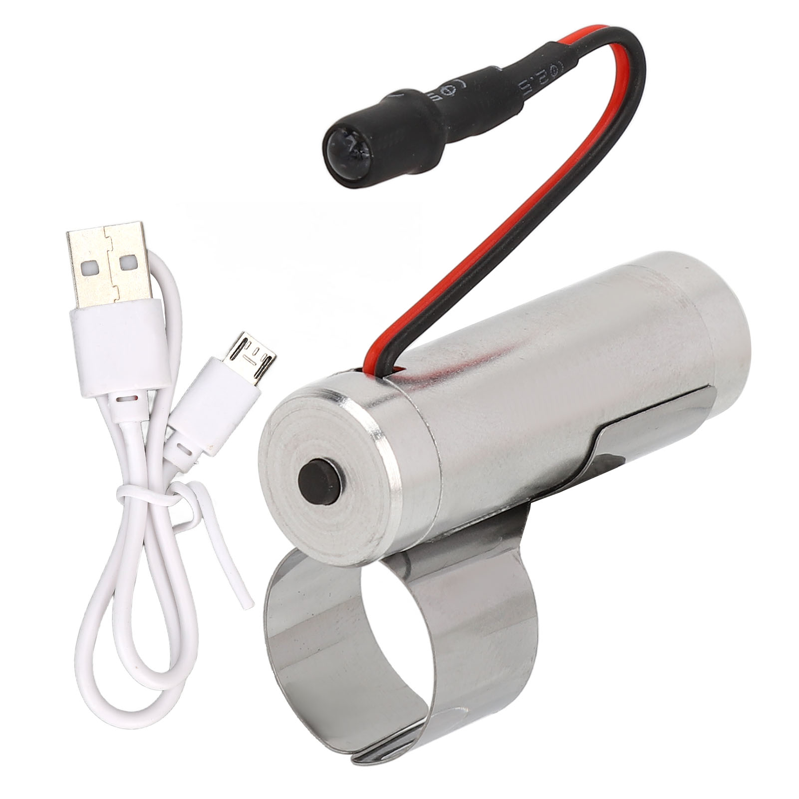 Led-ohrenschmalzentfernungslampe, Einstellbarer Beleuchtungswinkel, Usb-aufladbar, Edelstahl, Ohrhygiene-werkzeug
