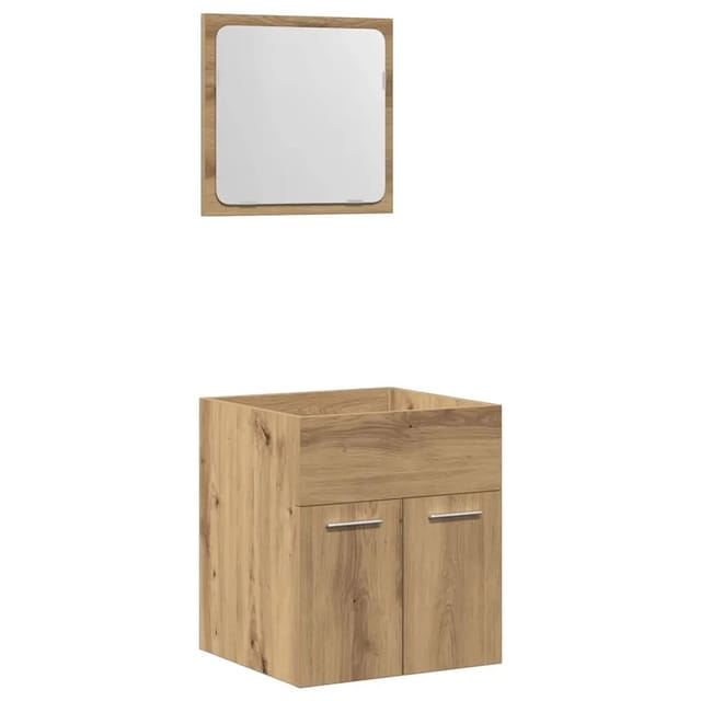 vidaXL 2-Tlg Badmöbel-Set Artisan-Eiche Holzwerkstoff 862037