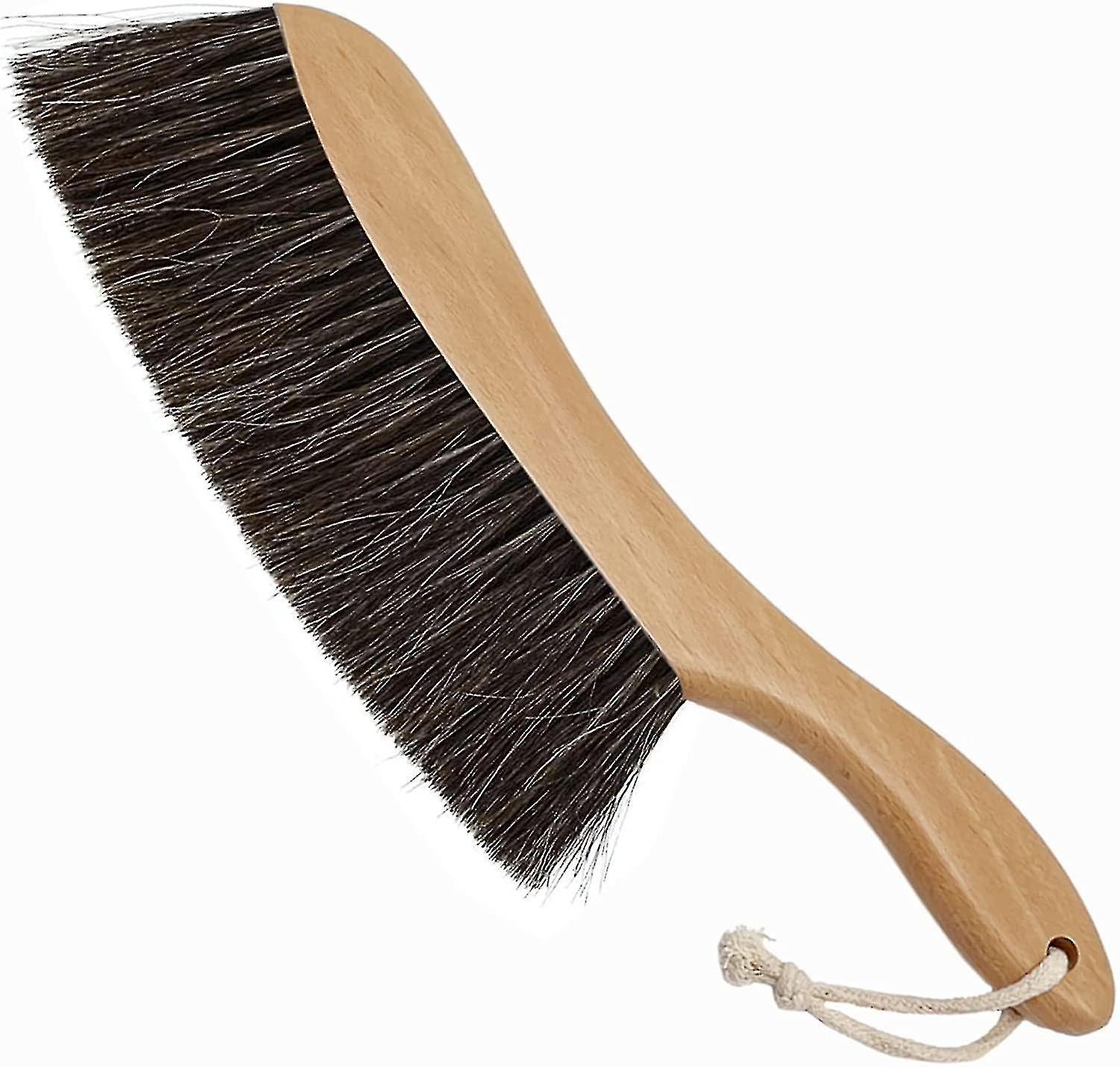 Handbürste Aus Rosshaar Für Die Haushaltsreinigung, Holzgriff, Weiche Bürste Zum Abstauben Von Thekenmöbeln, Bett, Bank, Kamin, Auto, Geschäften.