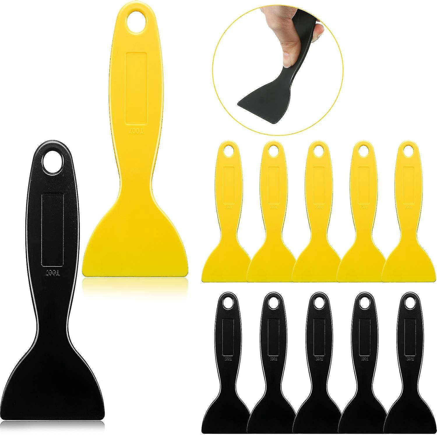 Lilaris 12-teiliges Kunststoff-spachtelset, Spachtel, Aufkleber-anbringungswerkzeug, Flexible Farbschaber Für 3d-druck, Harzentferner, Klebstoff-vinylreiniger, Bla-