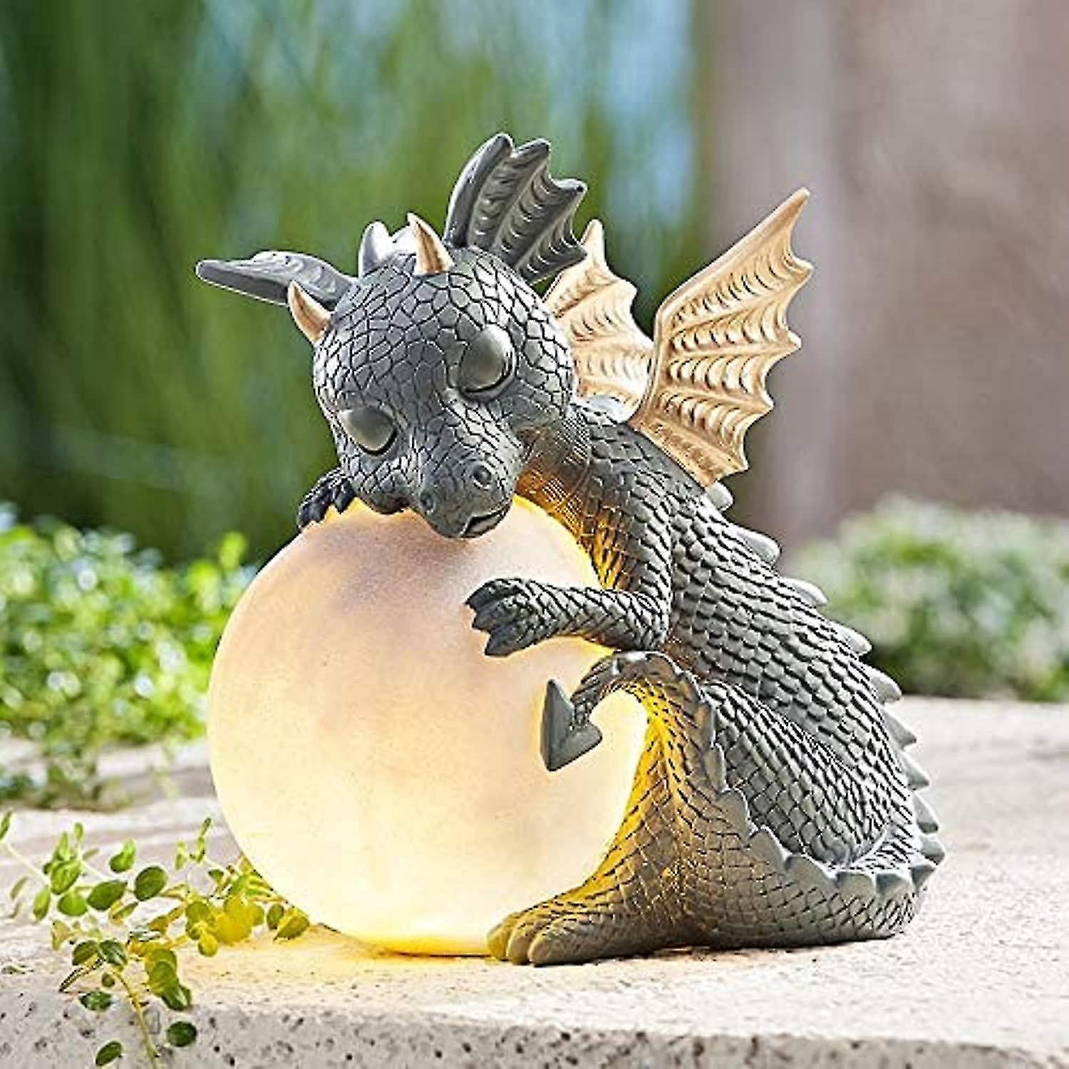 Drachestatuegartenfigursolarledli-