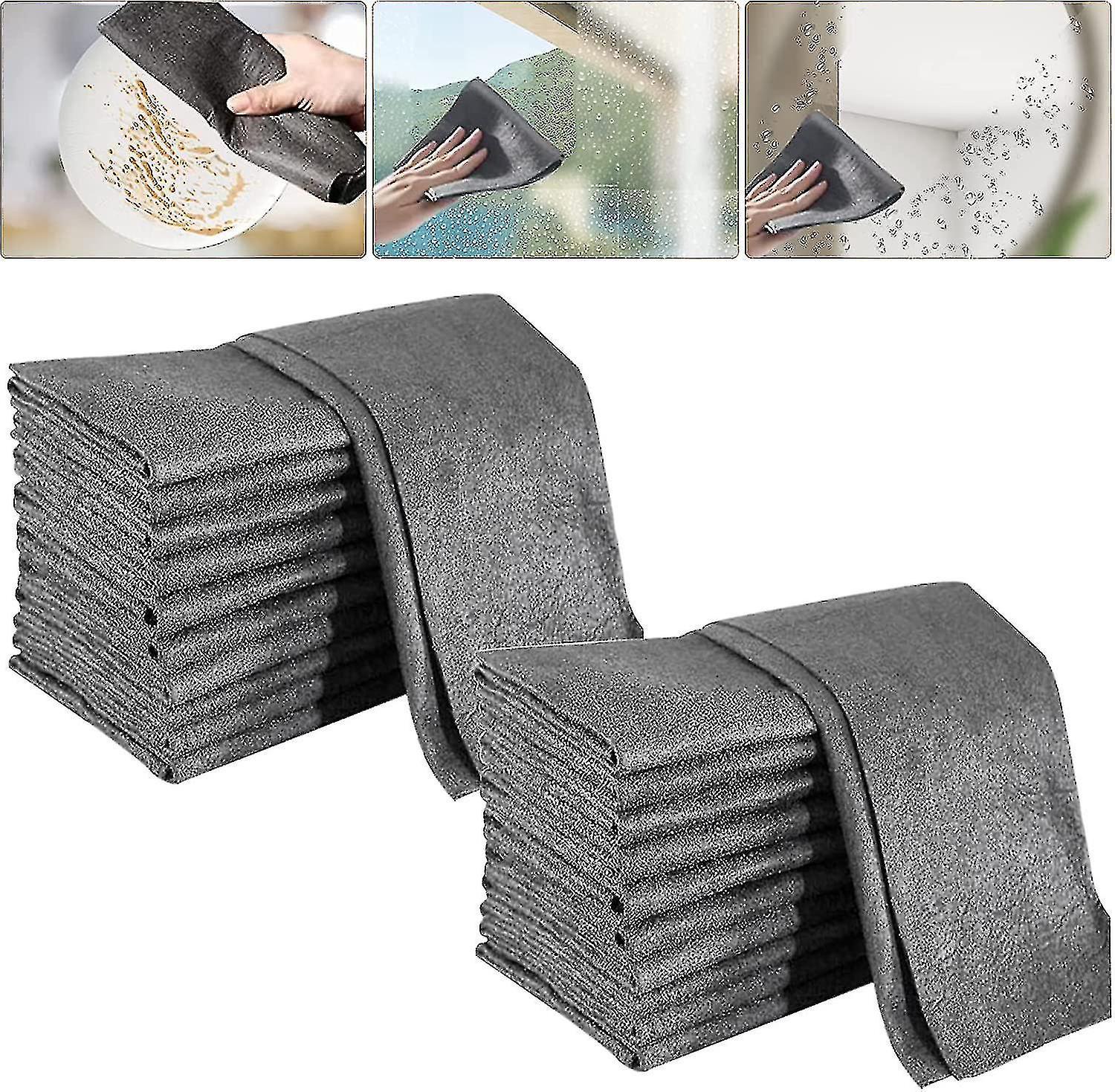 Dicke, Magische Reinigungstücher, Mikrofasertücher Für Glas, Wiederverwendbare Reinigungstücher – 30 X 30 Cm – 10er-packung