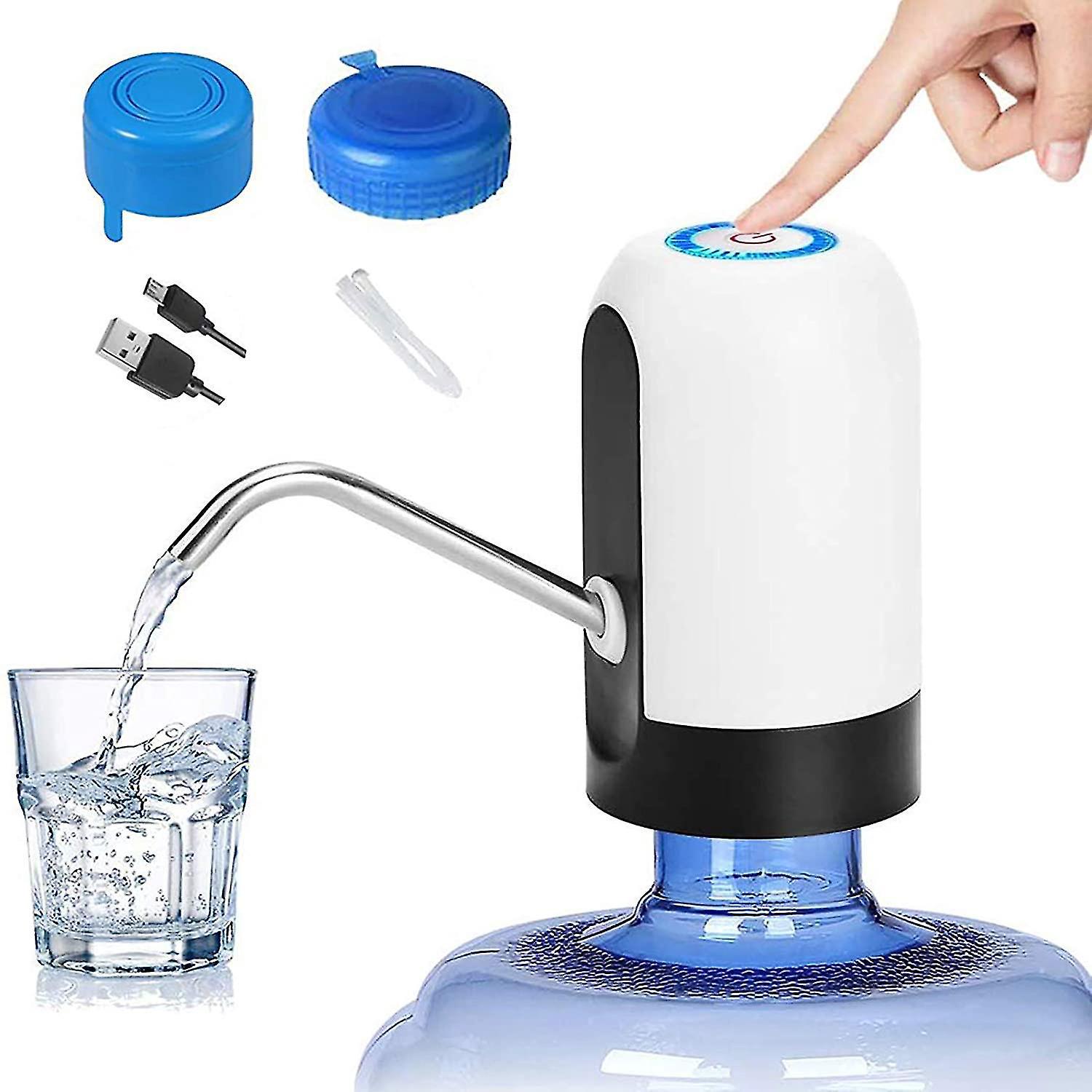 Elektrische Flaschenwasserpumpe, Usb-aufladbarer Wasserspender, Weiß