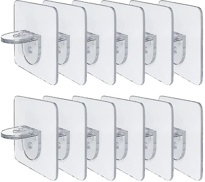 Packung Mit 12 Selbstklebenden Regalwinkeln Für Regale, Schränke, Glasregale Und Lagergestelle.