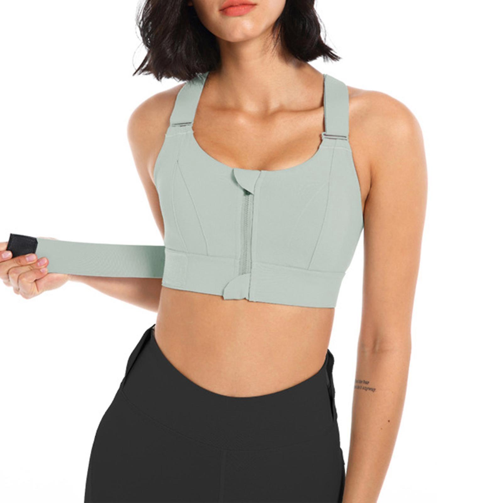 Sport-bh Für Damen In Großen Größen, Stoßdämpfend Und Schnelltrocknend, Ideal Zum Radfahren Und Laufen – Größe 3xl – Gletschergrün – 3xl