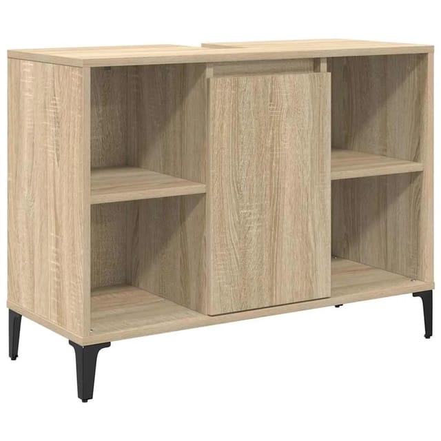 vidaXL Waschbeckenunterschrank mit Regal Sonoma-Eiche 80 x 33 x 60 cm 881271
