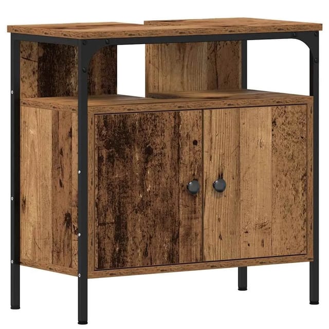 vidaXL Waschbeckenunterschrank Altholz-Optik 60x30x60 cm Holzwerkstoff 862232
