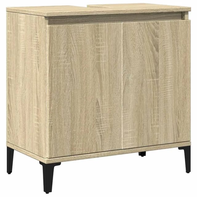 vidaXL Waschbeckenunterschrank Sonoma-Eiche 58x33x60 cm Holzwerkstoff 847408