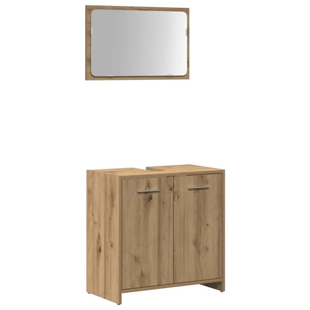 vidaXL Badschrank mit Spiegel Artisan-Eiche Holzwerkstoff 856043